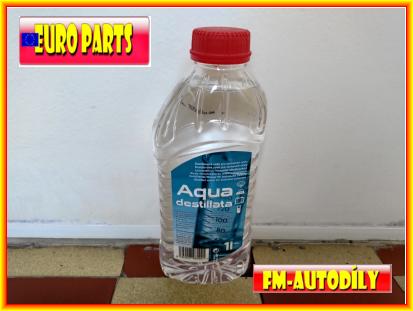 Destilovaná voda 1L AQUA do chlazení motoru ostřikovače skel a olověných akumulátorů