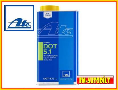 Brzdová kapalina DOT 5.1 typ Super 1L ATE pro automobily i motocykly