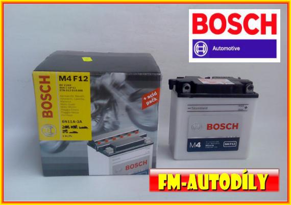 Motobaterie BOSCH 6V 12Ah typ 6N11A-3A Simson Benelli Laverda Moto Guzzi Moto Marini Piaggio Zundapp