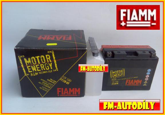 Motobaterie FIAMM 12V 10Ah typ FT12B-BS náhrada za KT12B-BS Yamaha