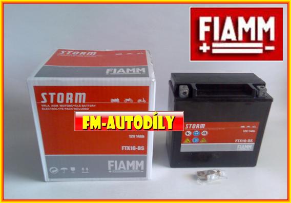 Motobaterie FIAMM 12V 14Ah typ FTX16-BS YTX16-BS