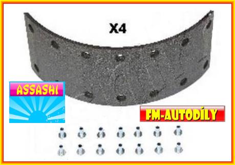 Brzdové čelisti 0013 ASSASHI Nissan Atleon Cabstar E 1998 až 2005