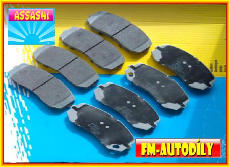 Brzdové destičky 0016 ASSASHI Mitsubishi Canter Fuso 2002 až 2010