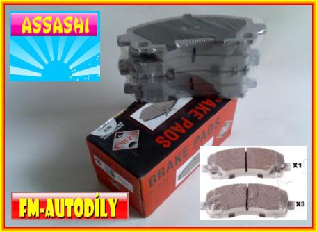 Brzdové destičky 0026 ASSASHI Mitsubishi Canter Fuso 2005 až 2010 serie FB83