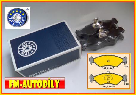 Brzdové destičky 0039 OPTIMAL Ford Fiesta Ka Mazda 121