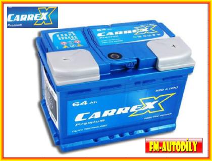 Autobaterie CARREX 12V 64 Ah Premium