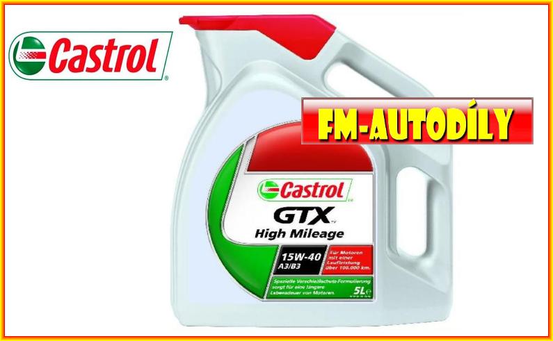 Olej CASTROL GTX High Mileage 15W40 4L
