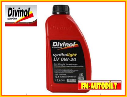 Olej 0W20 1L DIVINOL LV SynthoLight BMW Honda Chrysler GM Opel Toyota