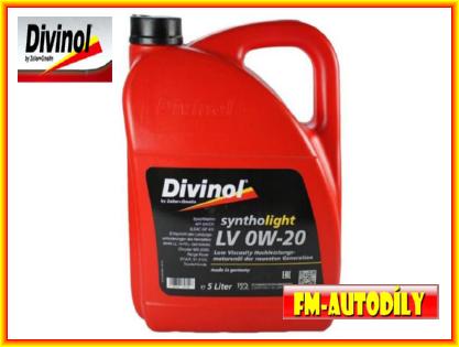Olej 0W20 5L DIVINOL LV SynthoLight BMW Honda Chrysler GM Opel Toyota
