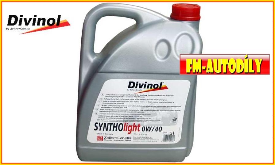 Olej 0W40 5L Syntho Light DIVINOL