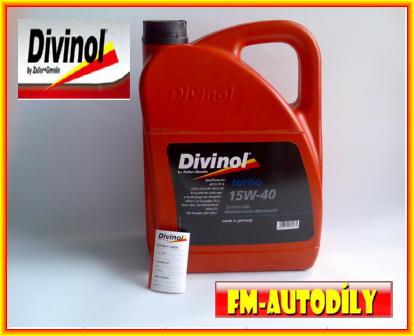 Olej 15W40 5L Turbo DIVINOL + ZDARMA štítek na výměnu