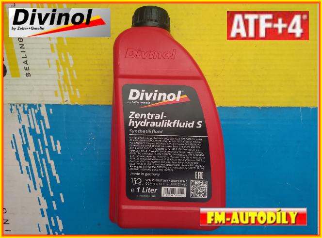Hydraulický olej ATF +4 S ZentralHydraulik 1L DIVINOL Chrysler Dodge Jeep Mercedes 236.3