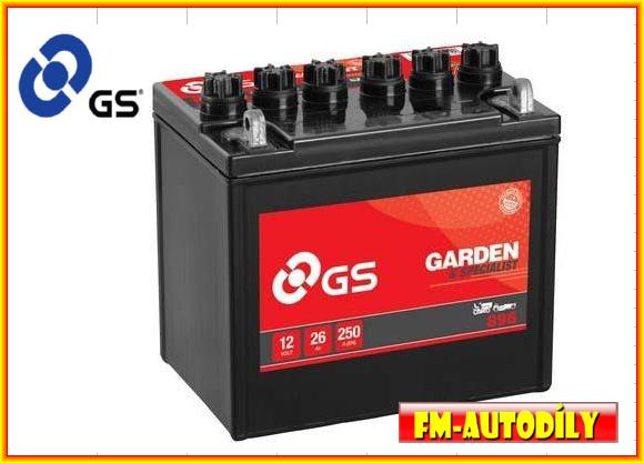 Garden baterie GS YUASA 12V 26Ah typ GS896 pro zahradní traktorky John Deere X125 X145 X155 R X165 X