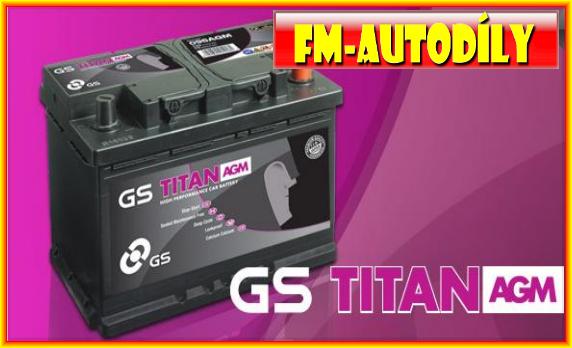 Autobaterie 90 Ah GS Titan AGM Alfa Aston Martin Audi Bentley BMW Jaguar Chrysler Jeep Land Rover
