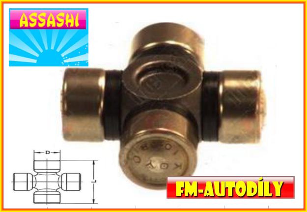 Kříž sloupku řízení 16 x 39 mm ASSASHI Ssangyong Korando Musso