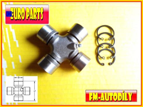 Kříž kardanu 27 x 80,3 mm EUROPARTS Ford Transit 2000 až 2006