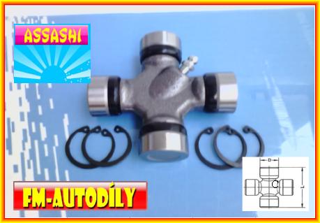 Kříž kardanu 27 x 81,7 mm ASSASHI SsangYong Korando Musso Rexton