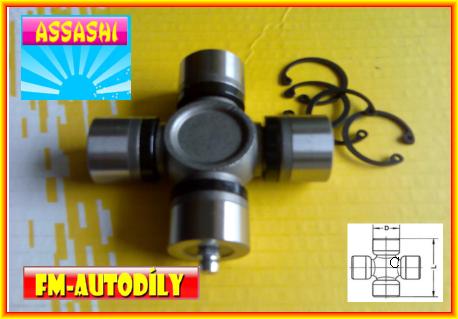 Kříž kardanu 27 x 82,2 mm ASSASHI Mazda B-serie BT-50