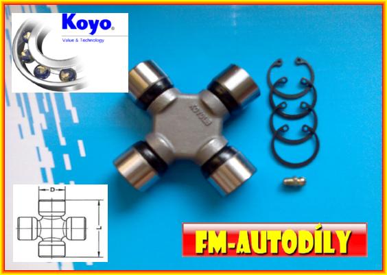 Kříž kardanu 27 x 92,2 mm KOYO Ford Ranger Everest