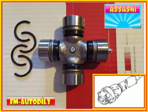 Kříž kardanu 28,55 x 81 mm ASSASHI Toyota Hi Ace Hi Lux Nissan Patrol pro zdvojený kloub kardanu