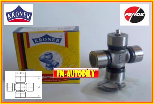 Kříž kardanu 23,81 x 61,30 mm FENOX KRONER Fiat Panda 4x4