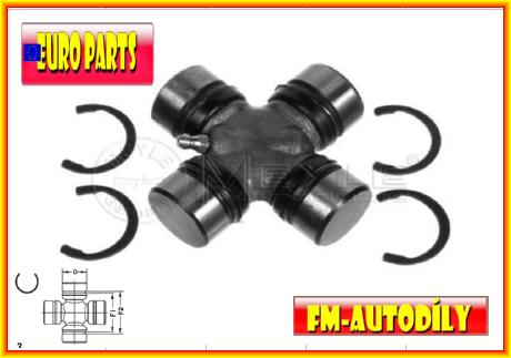 Kříž kardanu 28 x 77 mm EUROPARTS Mercedes T2 L406 407 408 409 410 Prodej ukončen