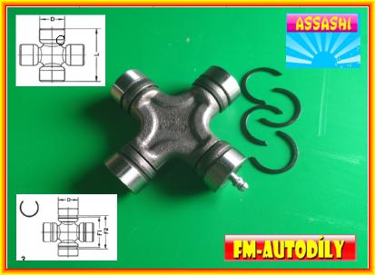 Kříž kardanu 29 x 96 mm IN EX ASSASHI Mitsubishi L200 2010 až 2019