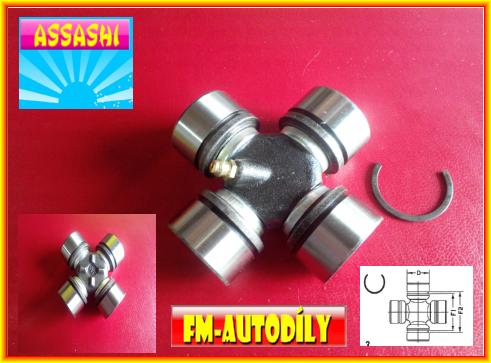 Kříž kardanu 31 x 76 mm INS ASSASHI Ford Transit