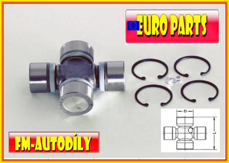 Kříž kardanu 42 x 106 mm EUROPARTS  Mercedes Atego 1 Atego 2