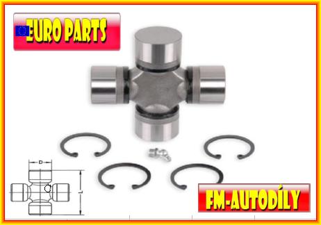Kříž kardanu 44 x 126 mm EUROPARTS Scania VolvoB6 B7 B10 B58 FL6 FS7 NL10 NL12