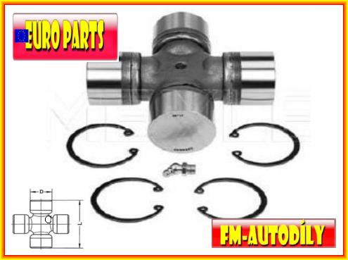 Kříž kardanu 52 x 148 mm EUROPARTS Man F90 F2000 TGA TGS TGX