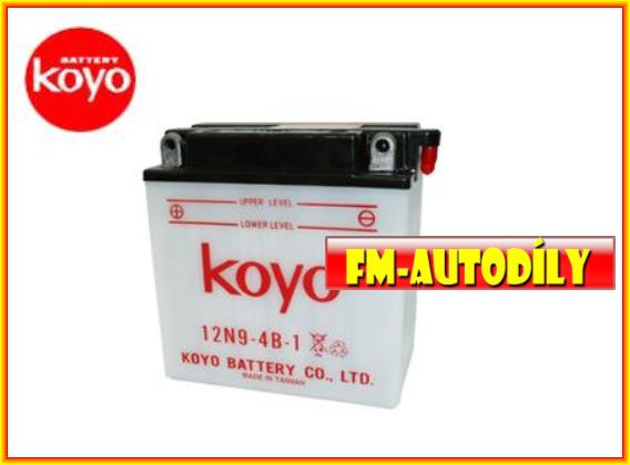 Motobaterie KOYO 12V 9Ah typ-12N9-4B-1 nový typ - YB9-B