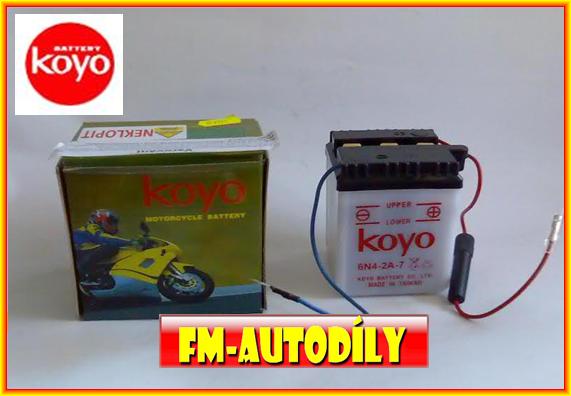 Motobaterie KOYO 6V 4Ah typ-6N4-2A7