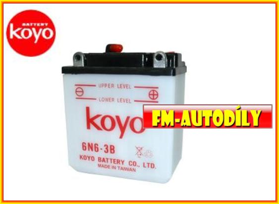 Motobaterie KOYO 6V 6Ah typ-6N6-3B