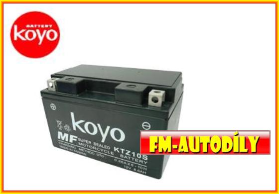 Motobaterie KOYO 12V 8,6Ah typ KTZ10S dodána bude FIAMM FTZ10S-BS