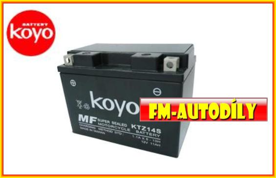 Motobaterie KOYO 12V 13Ah typ KTZ14S