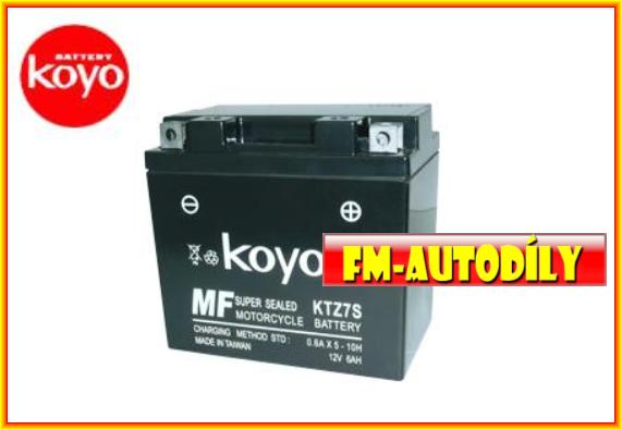 Motobaterie KOYO 12V 6Ah typ KTZ7S