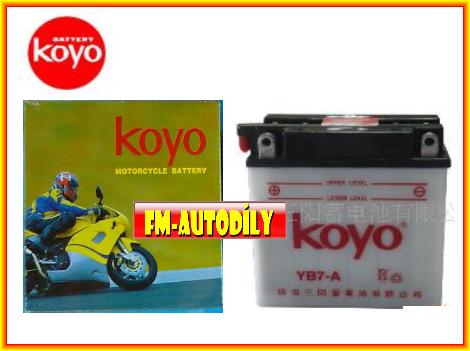 Motobaterie KOYO 12V 8Ah typ-YB7-A