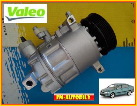 Kompresor klimatizace 0004 VALEO Škoda Fabia II  Karoq  Kodiaq Rapid Scala Octavia II  Superb II Yet