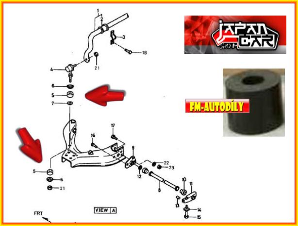 Silentblok kosti stabilizátoru 0101 JAPANCAR Ssangyong Korando Musso