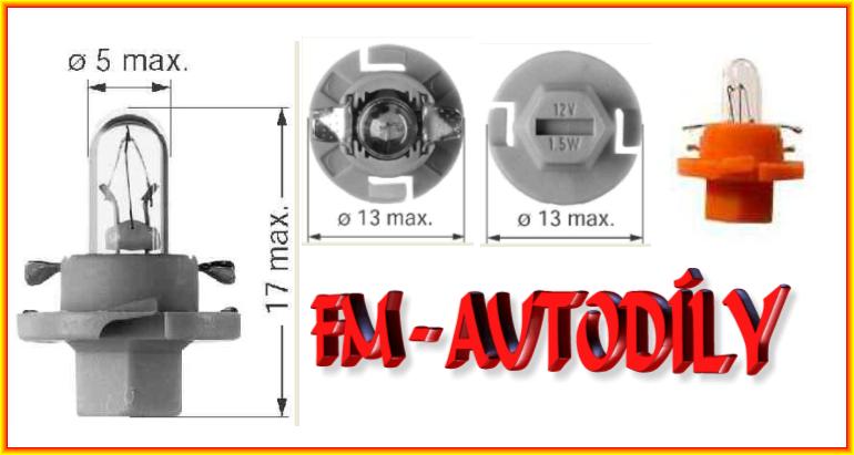 Žárovka Mini 12V 1,1W Oranžová TRIFA
