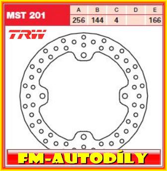 Brzdový kotouč MST201 TRW