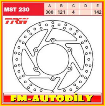 Brzdový kotouč MST230 TRW