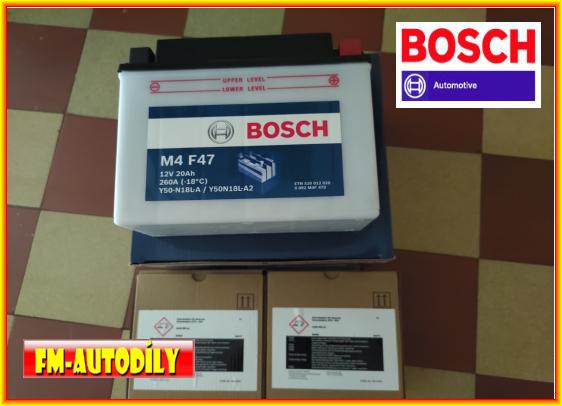 Motobaterie BOSCH 12V 20Ah typ Y50-N18L-A  Y50N18L-A2 moto Yamaha