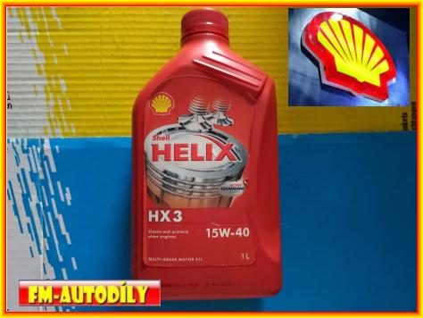 Olej 15W40 1L SHELL Helix HX3 náhrada za olej M6AD Škoda 100 105 110 110R 120 125 130 Garde Rapid