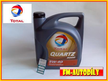 Olej 5W40 5L TOTAL Quartz 9000