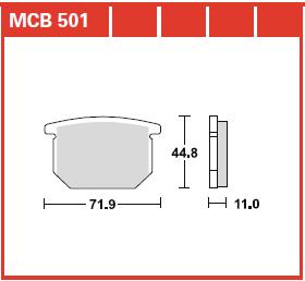 Brzdové destičky MCB 501 TRW