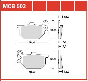 Brzdové destičky MCB 503 TRW