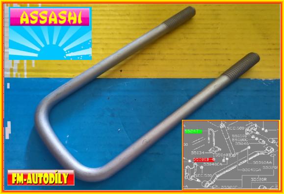 Třmen listového péra 0003 ASSASHI Nissan Cabstar Renault Maxity 2006 až 2011