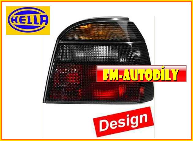 Sada zadních tmavých světel 0007 HELLA VW Golf III